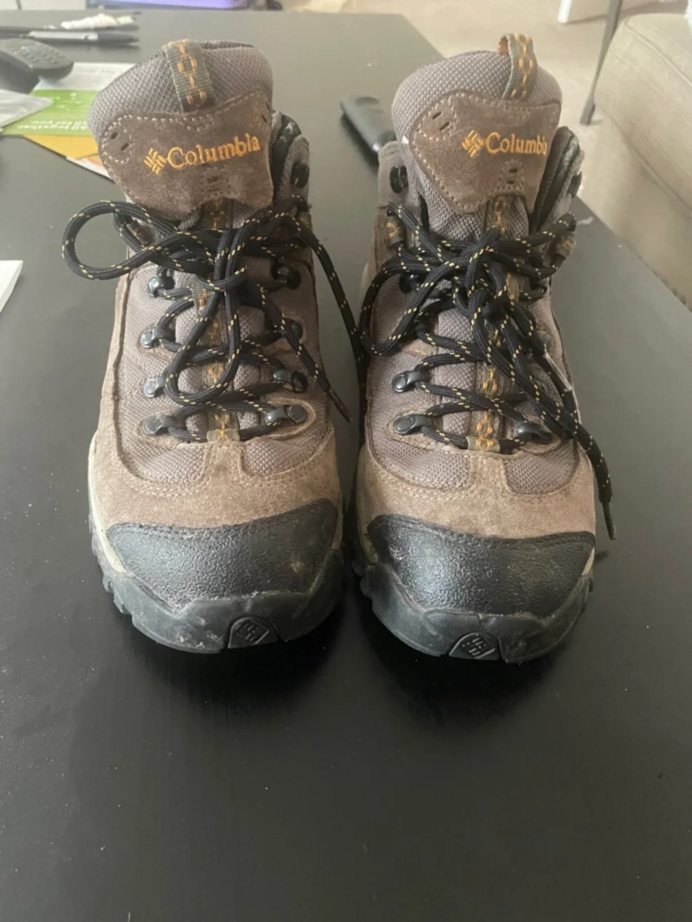 Columbia Brown and Orange Men's Hiking Shoes